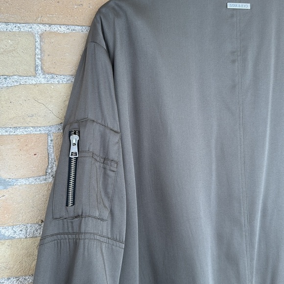 New Soia & Kyo Dark Olive Bomber Jacket - Picture 7 of 8